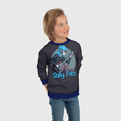 Свитшот детский Sally Face: Rock, цвет: 3D-синий — фото 2