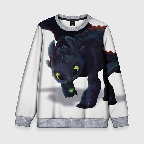 Детский свитшот Как приручить дракона / 3D-Меланж – фото 1
