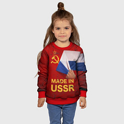 Свитшот детский MADE IN USSR, цвет: 3D-красный — фото 2
