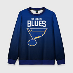 Свитшот детский St Louis Blues, цвет: 3D-синий