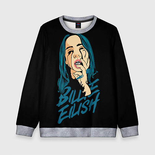 Детский свитшот Billie Eilish / 3D-Меланж – фото 1