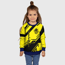 Свитшот детский Cyberpunk 2077: Yellow Samurai, цвет: 3D-синий — фото 2