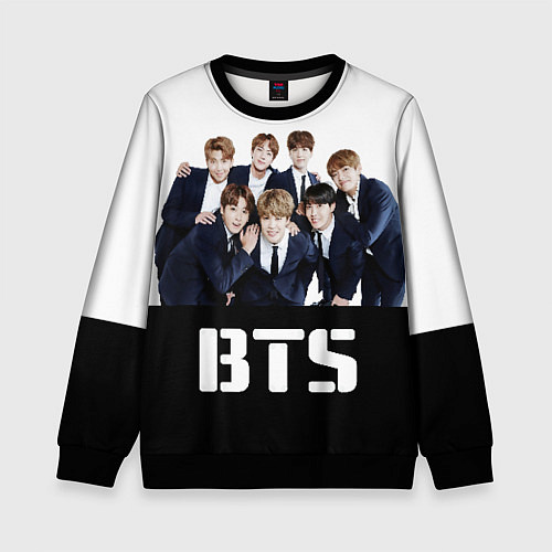 Детский свитшот BTS постер / 3D-Черный – фото 1