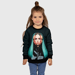 Свитшот детский BILLIE EILISH, цвет: 3D-черный — фото 2