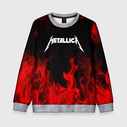 Детский свитшот METALLICA НА СПИНЕ / 3D-Меланж – фото 1