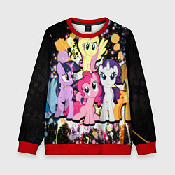 Свитшот детский My little pony band, цвет: 3D-красный