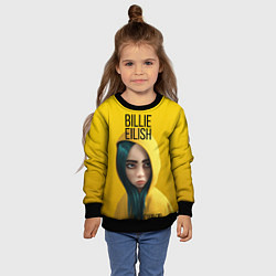 Свитшот детский BILLIE EILISH: Yellow Girl, цвет: 3D-черный — фото 2