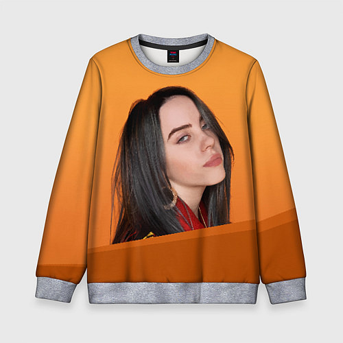 Детский свитшот BILLIE EILISH: Orange Mood / 3D-Меланж – фото 1