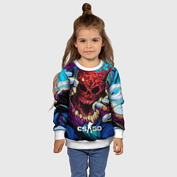 Свитшот детский CS GO monster, цвет: 3D-белый — фото 2