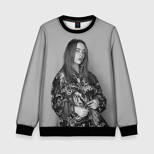 Детский свитшот Billie Eilish / 3D-Черный – фото 1