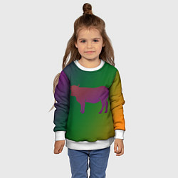 Свитшот детский Короватрехцветный градиент, цвет: 3D-белый — фото 2