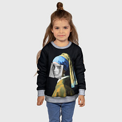 Свитшот детский Billie Eilish с Сережкой, цвет: 3D-меланж — фото 2