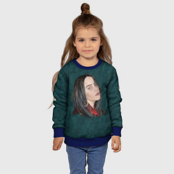 Свитшот детский Billie Eilish, цвет: 3D-синий — фото 2