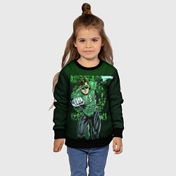 Свитшот детский Green Lantern, цвет: 3D-черный — фото 2