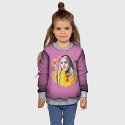 Свитшот детский BILLIE EILISH, цвет: 3D-меланж — фото 2