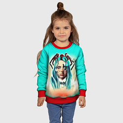 Свитшот детский BILLIE EILISH, цвет: 3D-красный — фото 2