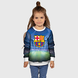 Свитшот детский FC Barcelona, цвет: 3D-белый — фото 2