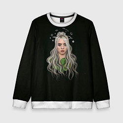 Свитшот детский Billie Eilish Black Art, цвет: 3D-белый