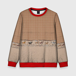 Свитшот детский Всадники, цвет: 3D-красный