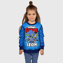 Свитшот детский BRAWL STARS WEREWOLF LEON, цвет: 3D-синий — фото 2