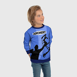 Свитшот детский Archery, цвет: 3D-синий — фото 2