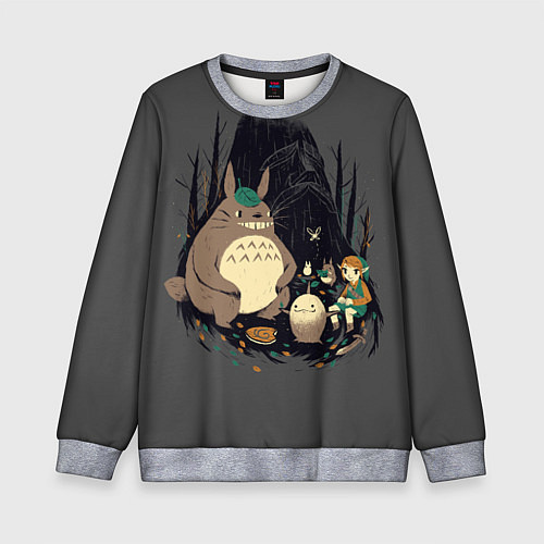 Детский свитшот Totoro / 3D-Меланж – фото 1