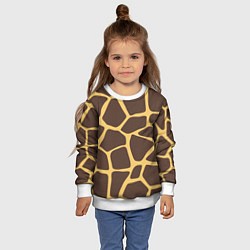Свитшот детский Окрас жирафа, цвет: 3D-белый — фото 2