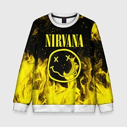 Свитшот детский NIRVANA, цвет: 3D-белый