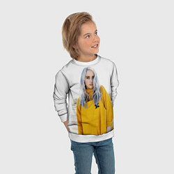 Свитшот детский BILLIE EILISH, цвет: 3D-белый — фото 2