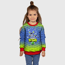 Свитшот детский BRAWL STARS LEON ОБОРОТЕНЬ, цвет: 3D-красный — фото 2
