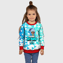 Свитшот детский BRAWL STARS LEON SHARK, цвет: 3D-красный — фото 2