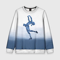Свитшот детский Фигурное катание, цвет: 3D-белый
