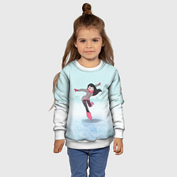Свитшот детский Фигурное катание, цвет: 3D-белый — фото 2