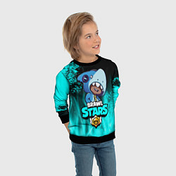 Свитшот детский Brawl Stars LEON SHARK, цвет: 3D-черный — фото 2
