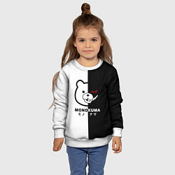 Свитшот детский Monokuma, цвет: 3D-белый — фото 2
