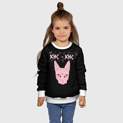 Свитшот детский Кис-Кис, цвет: 3D-белый — фото 2