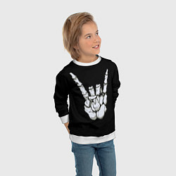 Свитшот детский Rock, цвет: 3D-белый — фото 2