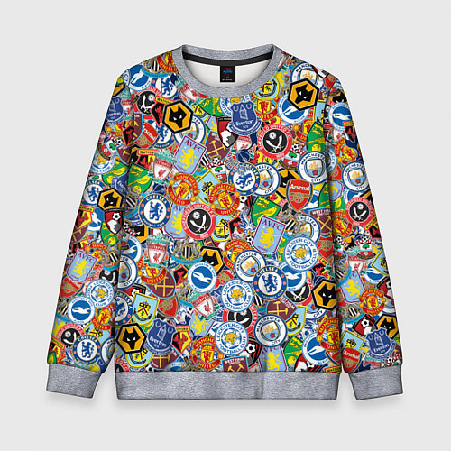 Детский свитшот Английская Премьер Лига / 3D-Меланж – фото 1