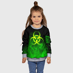 Свитшот детский BIOHAZARD, цвет: 3D-меланж — фото 2