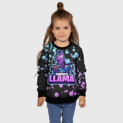 Свитшот детский Fortnite LLAMA, цвет: 3D-черный — фото 2