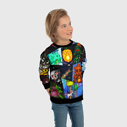 Свитшот детский Terraria allpic, цвет: 3D-черный — фото 2