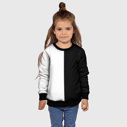 Свитшот детский ПРОСТО ЧЁРНО-БЕЛЫЙ, цвет: 3D-черный — фото 2