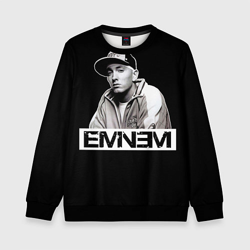 Детский свитшот Eminem / 3D-Черный – фото 1