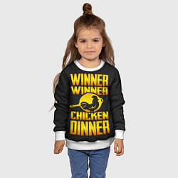 Свитшот детский Winner Chicken Dinner, цвет: 3D-белый — фото 2