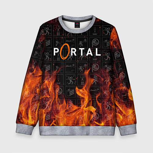 Детский свитшот PORTAL / 3D-Меланж – фото 1