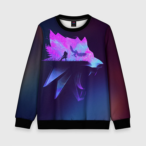 Детский свитшот The Witcher / 3D-Черный – фото 1