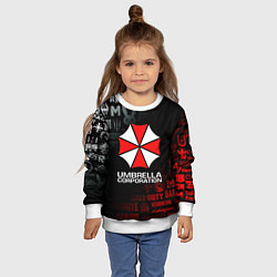 Свитшот детский RESIDENT EVIL UMBRELLA CORP, цвет: 3D-белый — фото 2