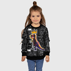 Свитшот детский Динозавр в короне от Баския, цвет: 3D-черный — фото 2