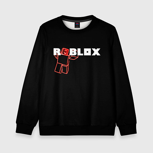 Детский свитшот Роблокс Roblox / 3D-Черный – фото 1
