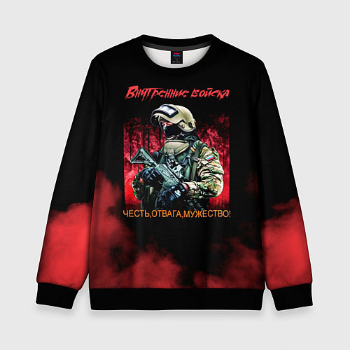 Детский свитшот Внутренние войска / 3D-Черный – фото 1